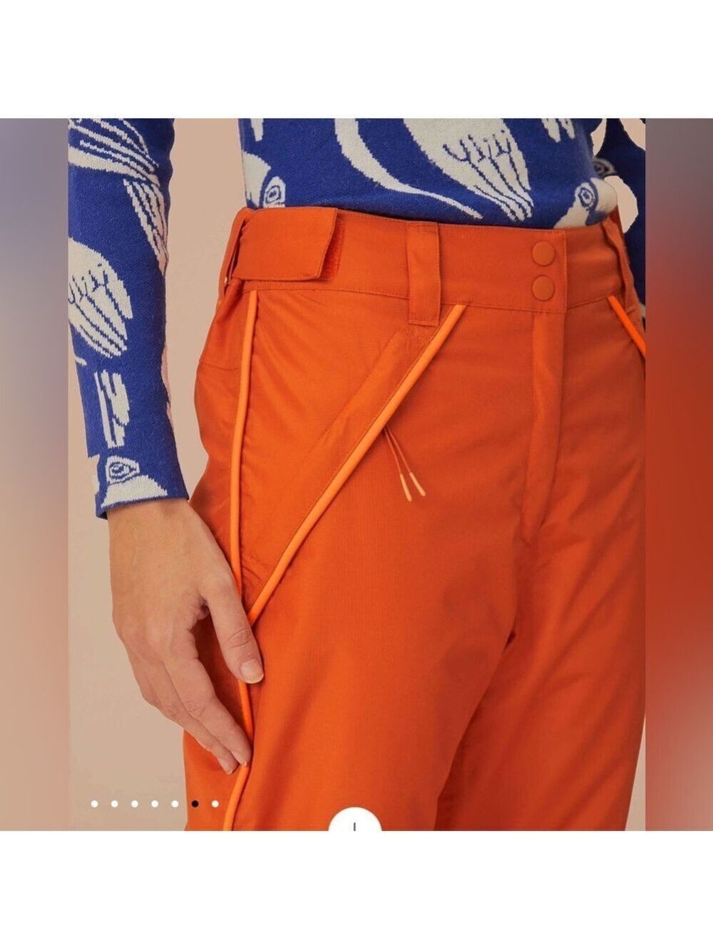 Farm Rio Orange Ski Pants - Picture 5 of 11
